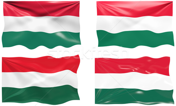 Bandiera Ungheria immagine tessuto Foto d'archivio © clearviewstock