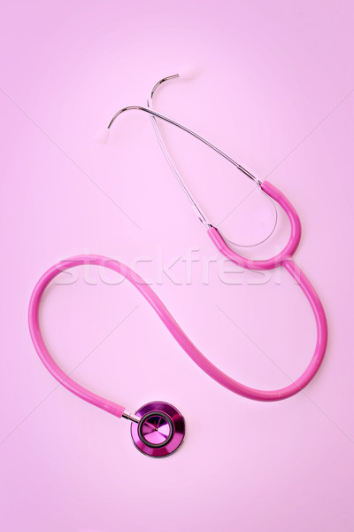 Rózsaszín sztetoszkóp nagyszerű kép gyógyszer Stock fotó © clearviewstock