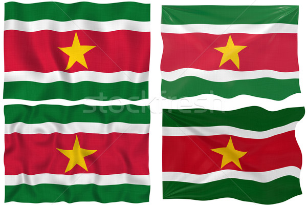 Zászló Suriname nagyszerű kép Stock fotó © clearviewstock