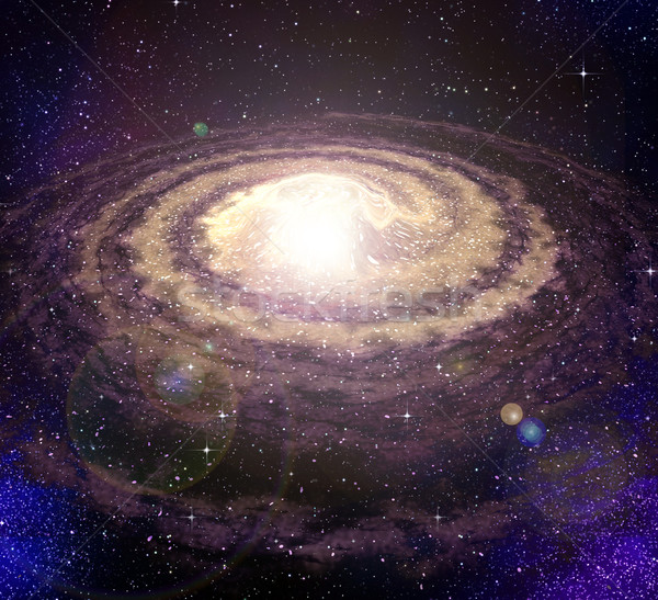 Spirală vartej galaxie spaţiu adanc Imagine de stoc © clearviewstock