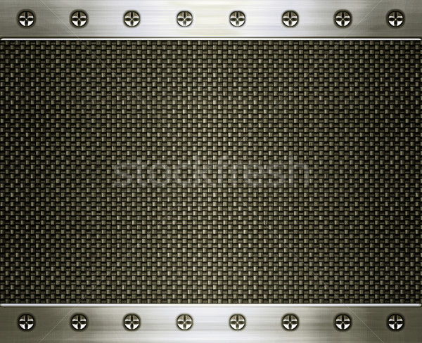 Stahl Kohlenstoff Faser Bild Rahmen abstrakten Stock foto © clearviewstock