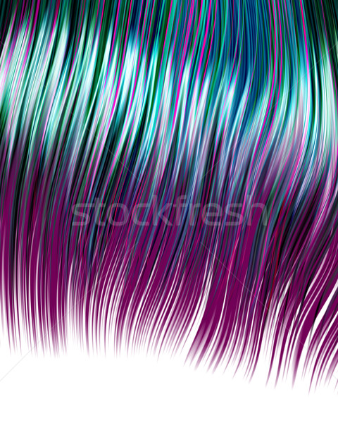 Kolorowy anime włosy jasne metaliczny cartoon Zdjęcia stock © clearviewstock
