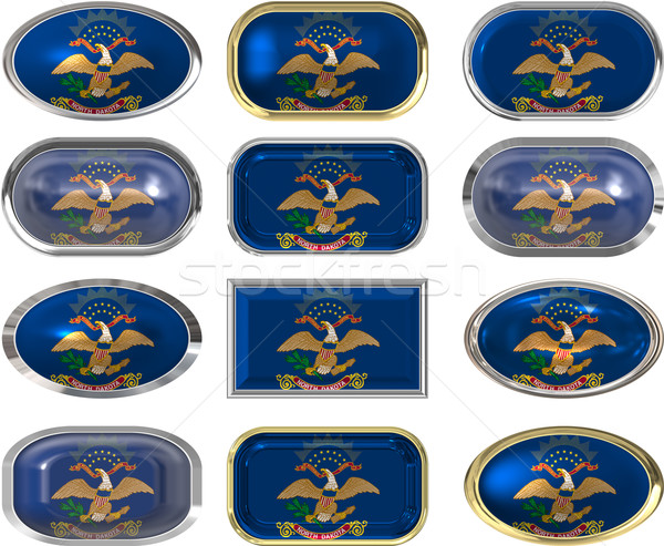 12 buttons of the Flag of North Dakota Stock photo © clearviewstock