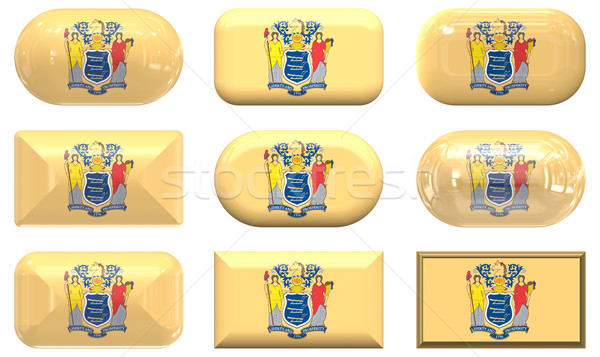 nine glass buttons of the Flag of New Jersey Stock photo © clearviewstock