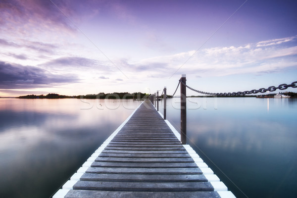 pontoon jetty across the water Stock photo © clearviewstock