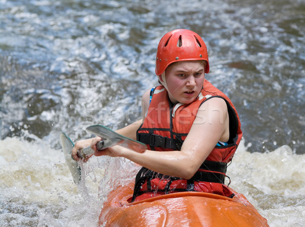 Kayak imagen abajo río Foto stock © clearviewstock