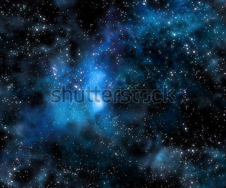 Sternen Weltraum blau Nebel Wolken Himmel Stock foto © clearviewstock