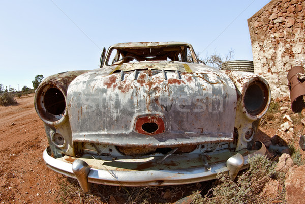 Oude auto woestijn weg hot australisch auto Stockfoto © clearviewstock