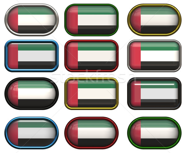12 buttons of the Flag of United Arab Emirates Stock photo © clearviewstock