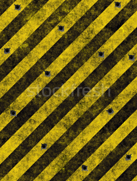 Velho sujo amarelo perigo assinar Foto stock © clearviewstock