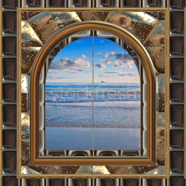 beach through the window Stock photo © clearviewstock