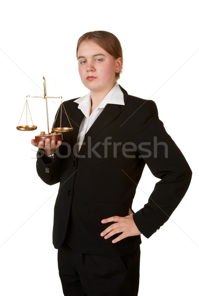 Fiatal nő izolált fehér szigorú ügyvéd Stock fotó © clearviewstock