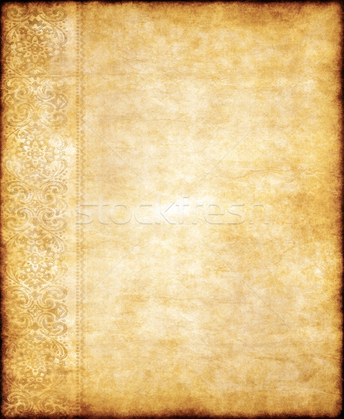 old yellow brown vintage parchment paper texture stock photo © Phil ...