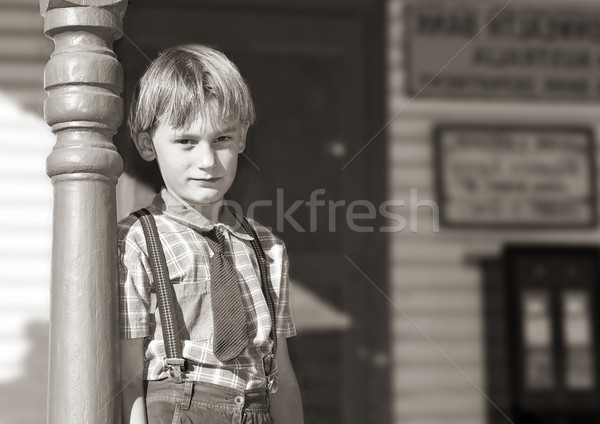 boy in front of shop Stock photo © clearviewstock