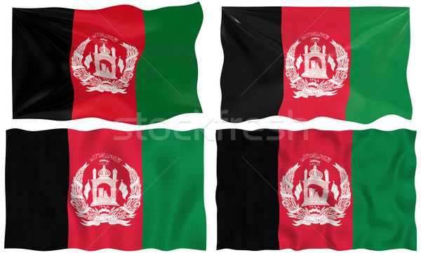 Quatro bandeiras Afeganistão bandeira Foto stock © clearviewstock