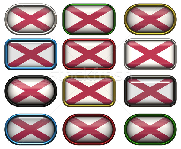 twelve buttons of the Flag of alabama Stock photo © clearviewstock