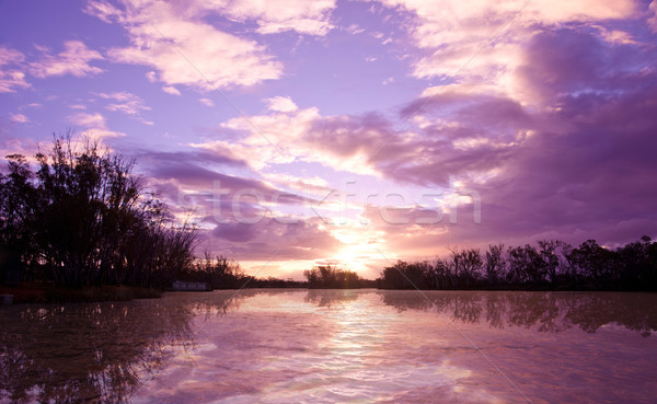 реке закат красивой изображение Южная Австралия облака Сток-фото © clearviewstock