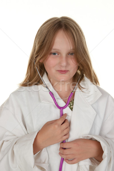 young girl pretending to be a doctor Stock photo © clearviewstock
