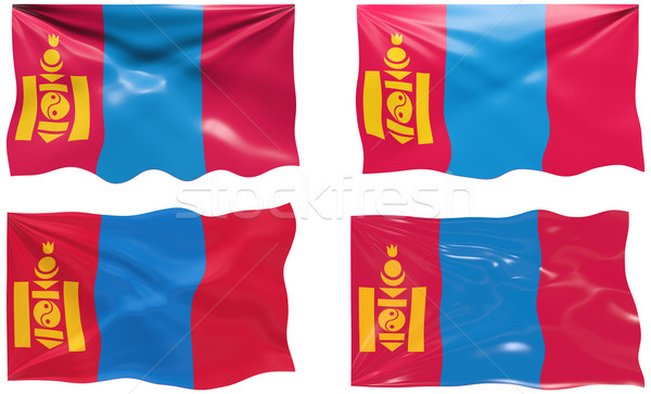 Bandiera Mongolia immagine Foto d'archivio © clearviewstock