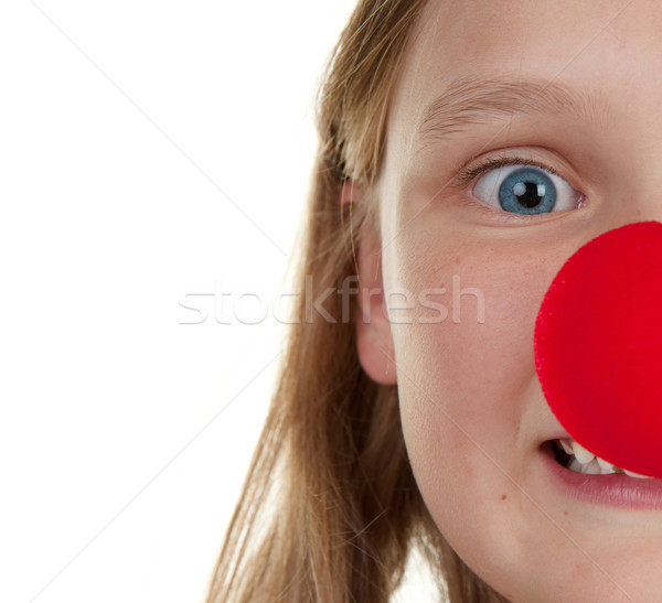 girl with red nose Stock photo © clearviewstock