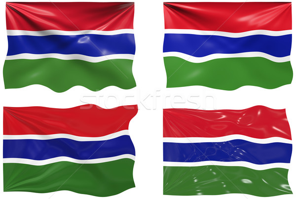 Bayrak Gambiya muhteşem görüntü Stok fotoğraf © clearviewstock