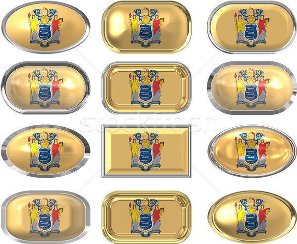 12 buttons of the Flag of New Jersey Stock photo © clearviewstock