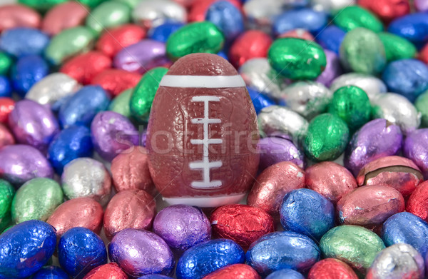 gridiron, rugby, football egg amongst other easter eggs Stock photo © clearviewstock