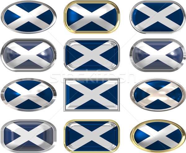 12 buttons of the Flag of Scotland Stock photo © clearviewstock