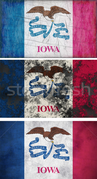 флаг Айова изображение фон грязные Сток-фото © clearviewstock