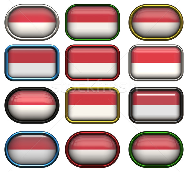 twelve buttons of the Flag of Indonesia Stock photo © clearviewstock