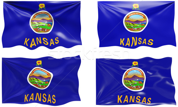 Banderą Kansas obraz Zdjęcia stock © clearviewstock