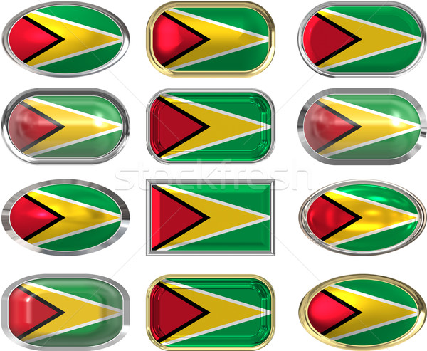 Zwölf Tasten Flagge Guyana Stock foto © clearviewstock