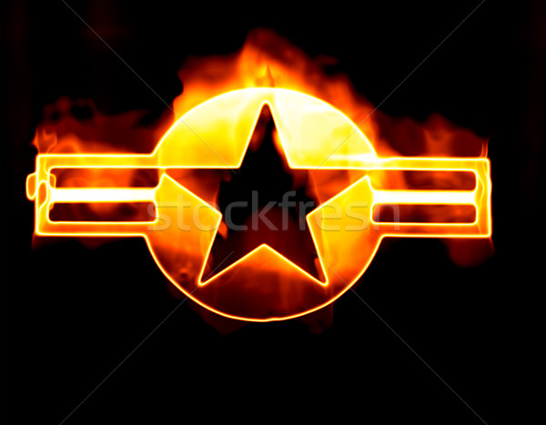 star on brushed metal Stock photo © clearviewstock