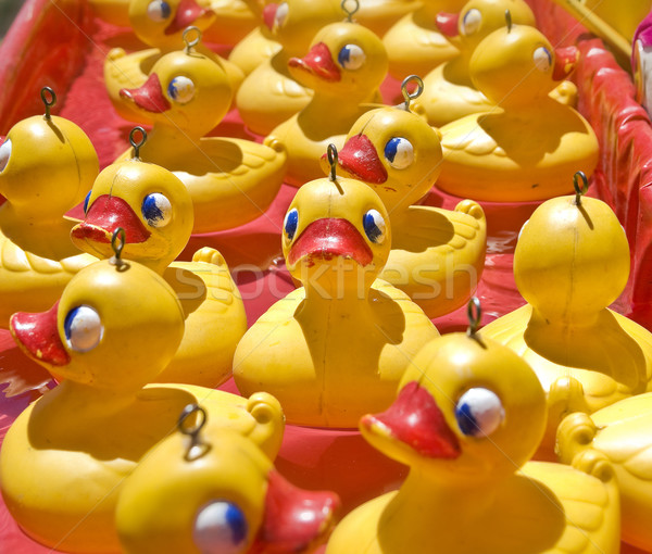 Stock photo: lots of rubber ducks