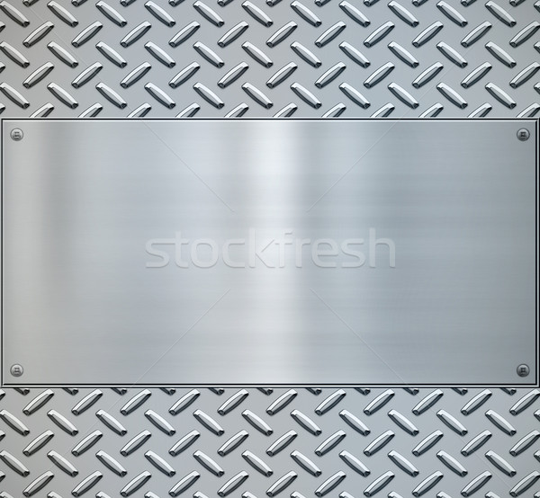shiny diamond plate metal backgorund Stock photo © clearviewstock
