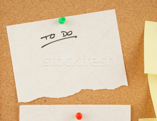 notes on corkboard Stock photo © clearviewstock