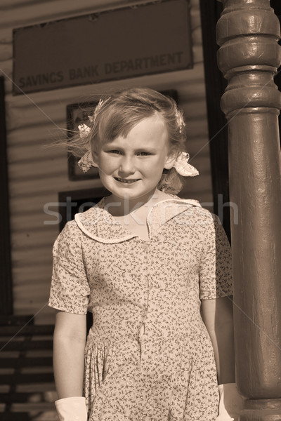 old photo of girl Stock photo © clearviewstock