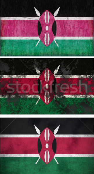 Banderą Kenia obraz tle vintage Zdjęcia stock © clearviewstock