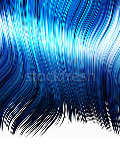 синий волос долго комического Манга стиль Сток-фото © clearviewstock
