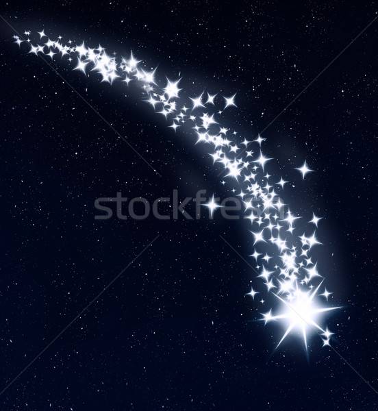ストックフォト: クリスマス · 流れ星 · 画像 · 撮影 · 星