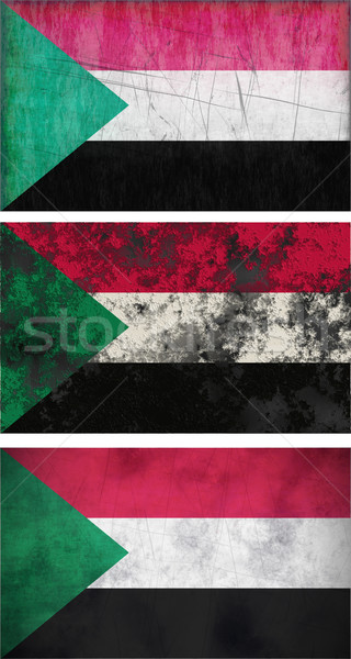 Bandeira Sudão imagem fundo sujo Foto stock © clearviewstock