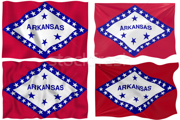Zászló Arkansas nagyszerű kép fehér négy Stock fotó © clearviewstock