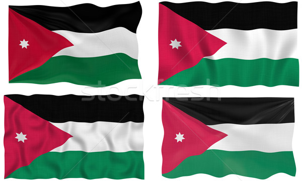 Banderą Jordania obraz Zdjęcia stock © clearviewstock