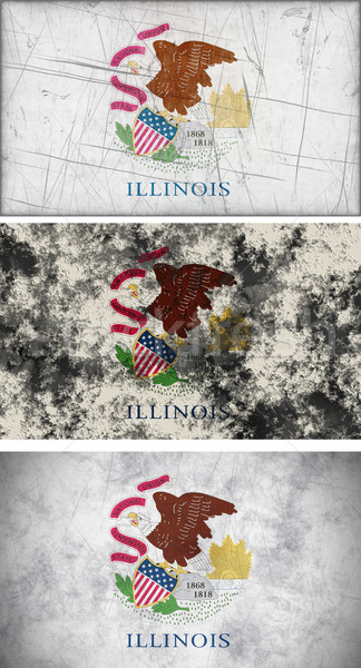 Zászló Illinois nagyszerű kép háttér koszos Stock fotó © clearviewstock
