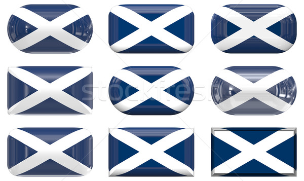 nine glass buttons of the Flag of Scotland Stock photo © clearviewstock