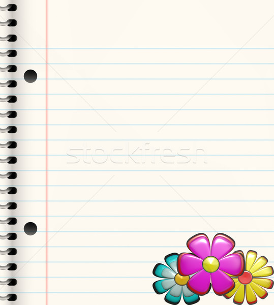 Książki kwiaty spirali trzy jasne rogu Zdjęcia stock © clearviewstock