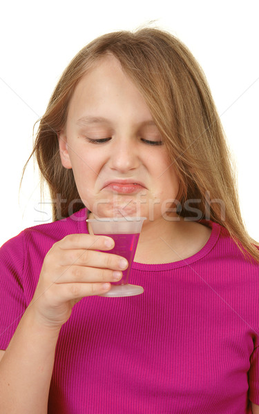 young girl taking medicine Stock photo © clearviewstock