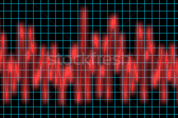 Inimă monitoriza pulseaza unda sonora muzică radio Imagine de stoc © clearviewstock