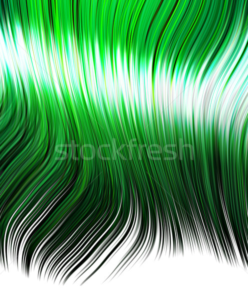 Zielone anime manga włosy powrót głowie Zdjęcia stock © clearviewstock