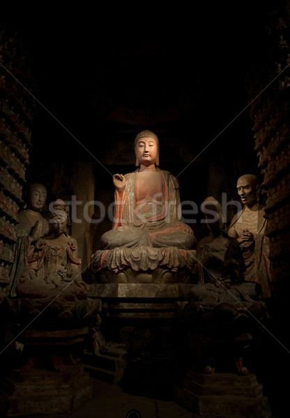 佛 雕像 寺廟 中國 崇拜 祈禱 商業照片 © clearviewstock